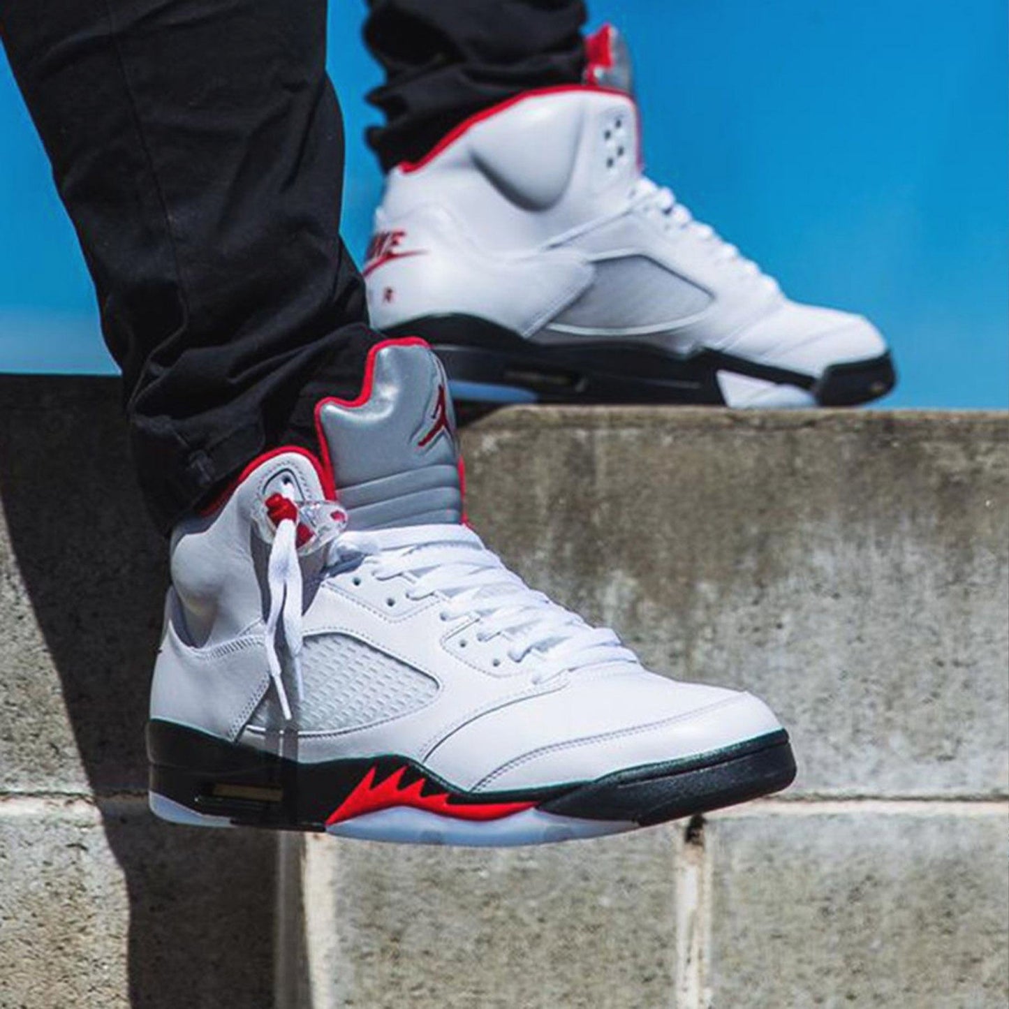 Air Jordan 5 'Fire Red Silver Tongue' (2020)
