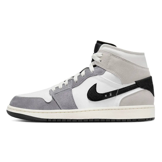 Air Jordan 1 Mid 'Craft Cement Grey Black'