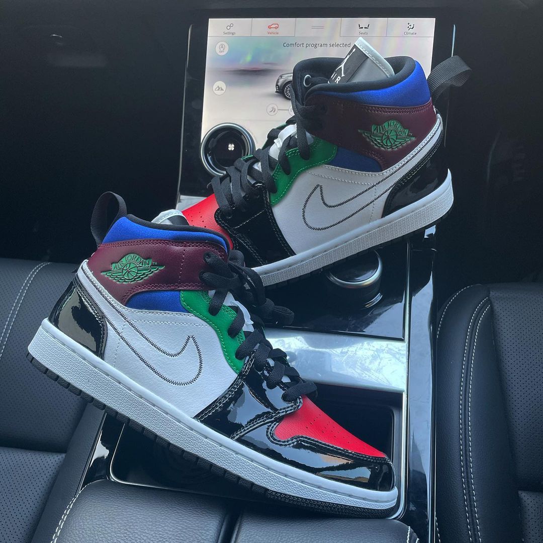 Air Jordan 1 Mid 'Multi Colour Patent'