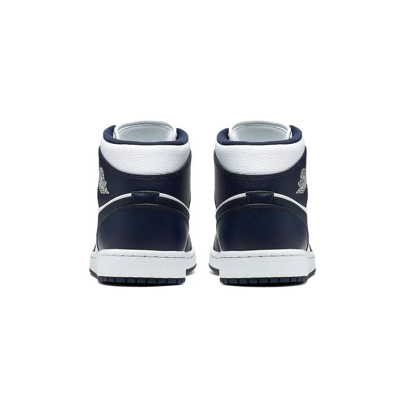 Air Jordan 1 Mid 'White Metallic Gold Obsidian'