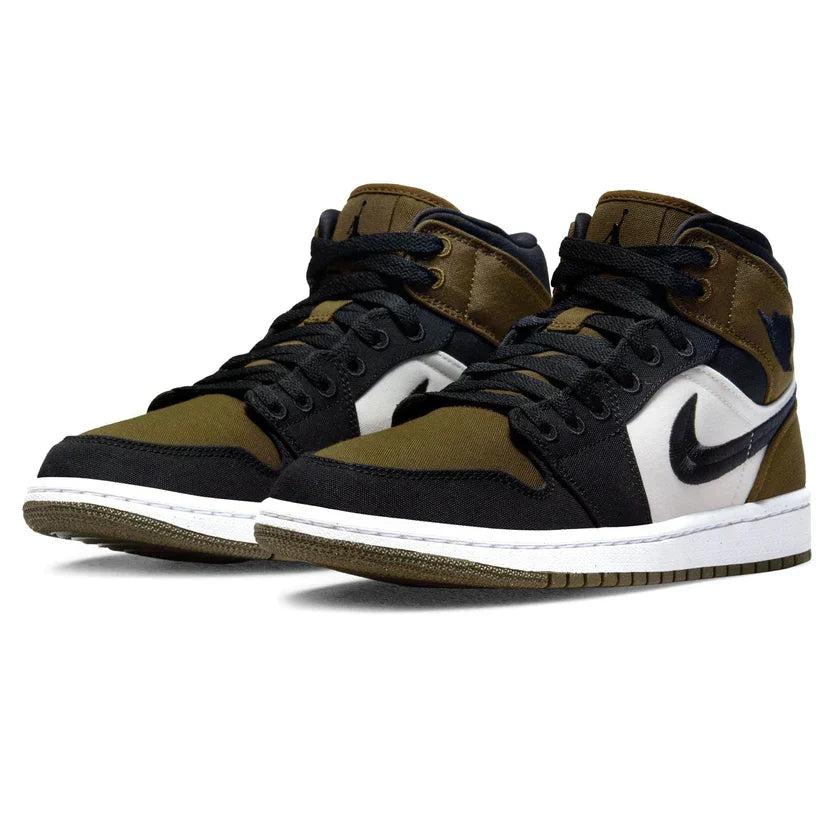 Air Jordan 1 Mid 'Olive Toe'