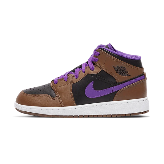 Air Jordan 1 Mid 'Palomino / Purple Mocha'
