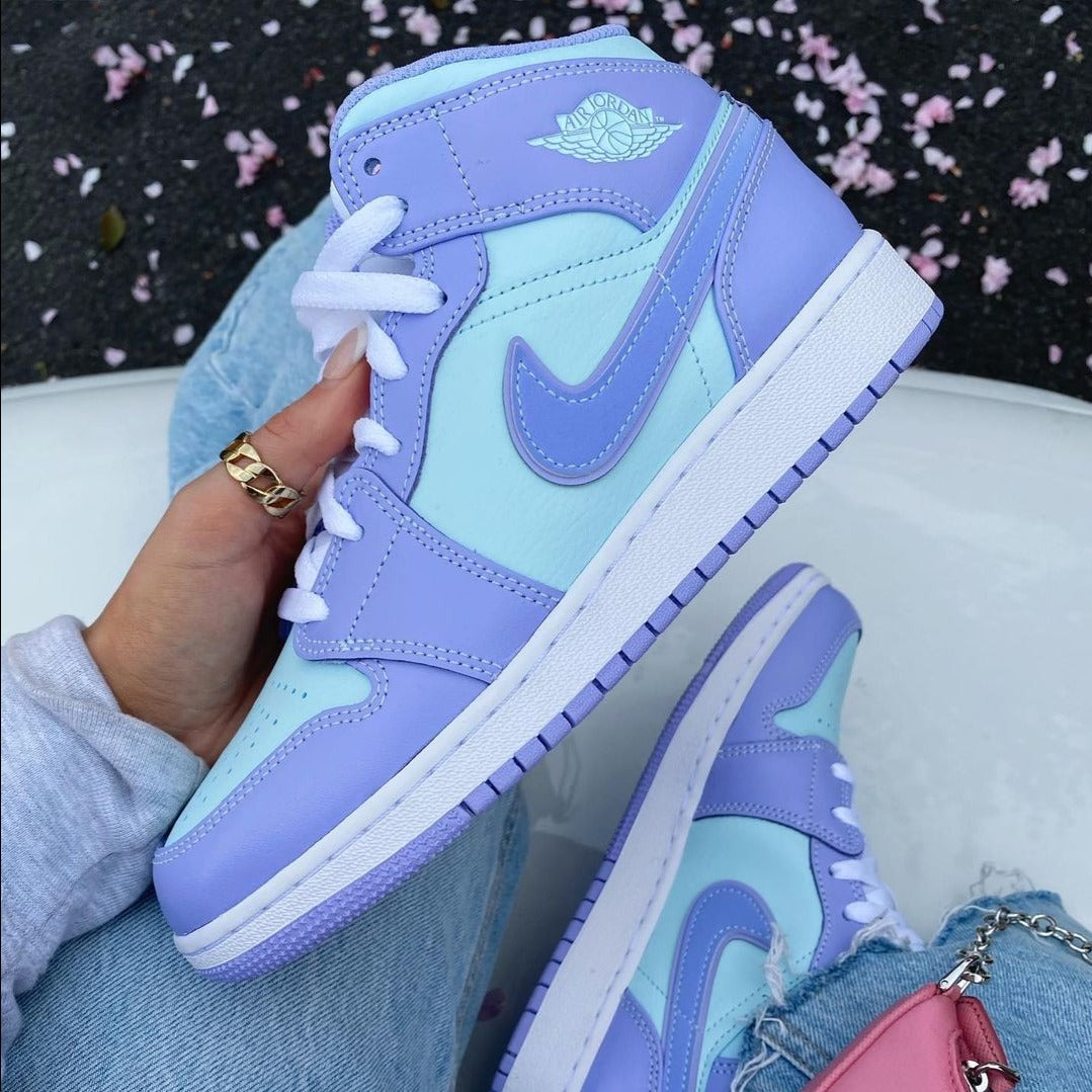 Air Jordan 1 Mid 'Purple Aqua'
