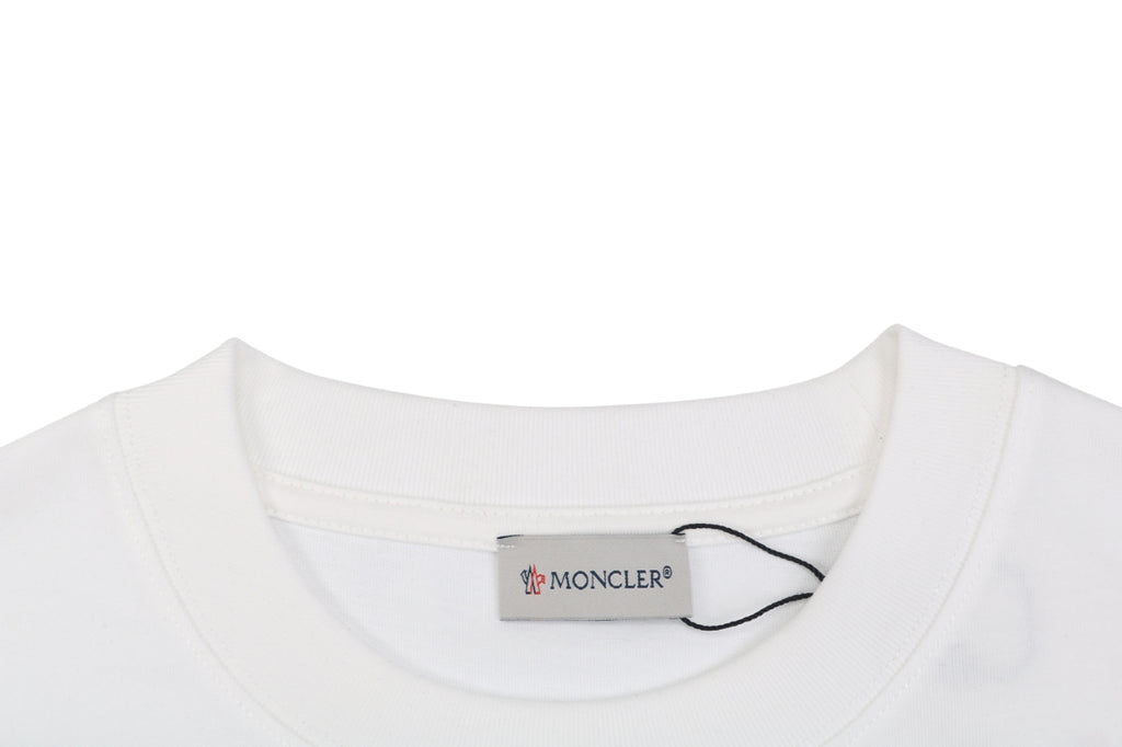 Moncler Splash Ink Logo Print Casual Short Sleeve T-shirt