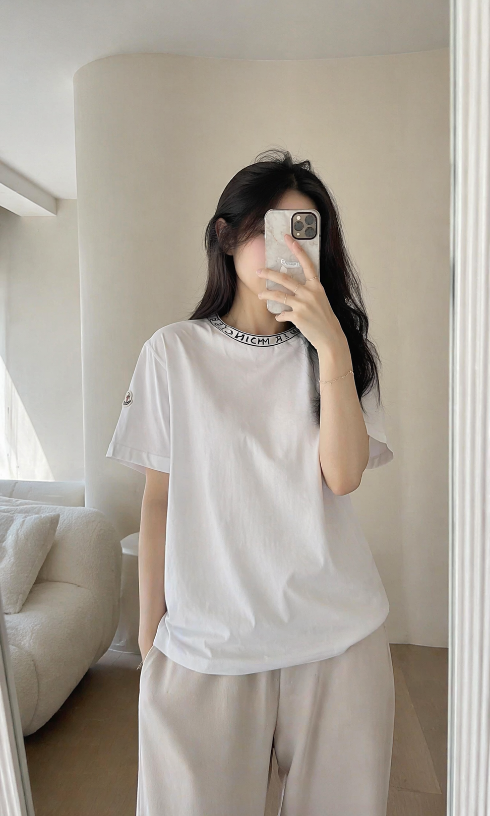 Moncler Letter Rib Short Sleeve T-Shirt