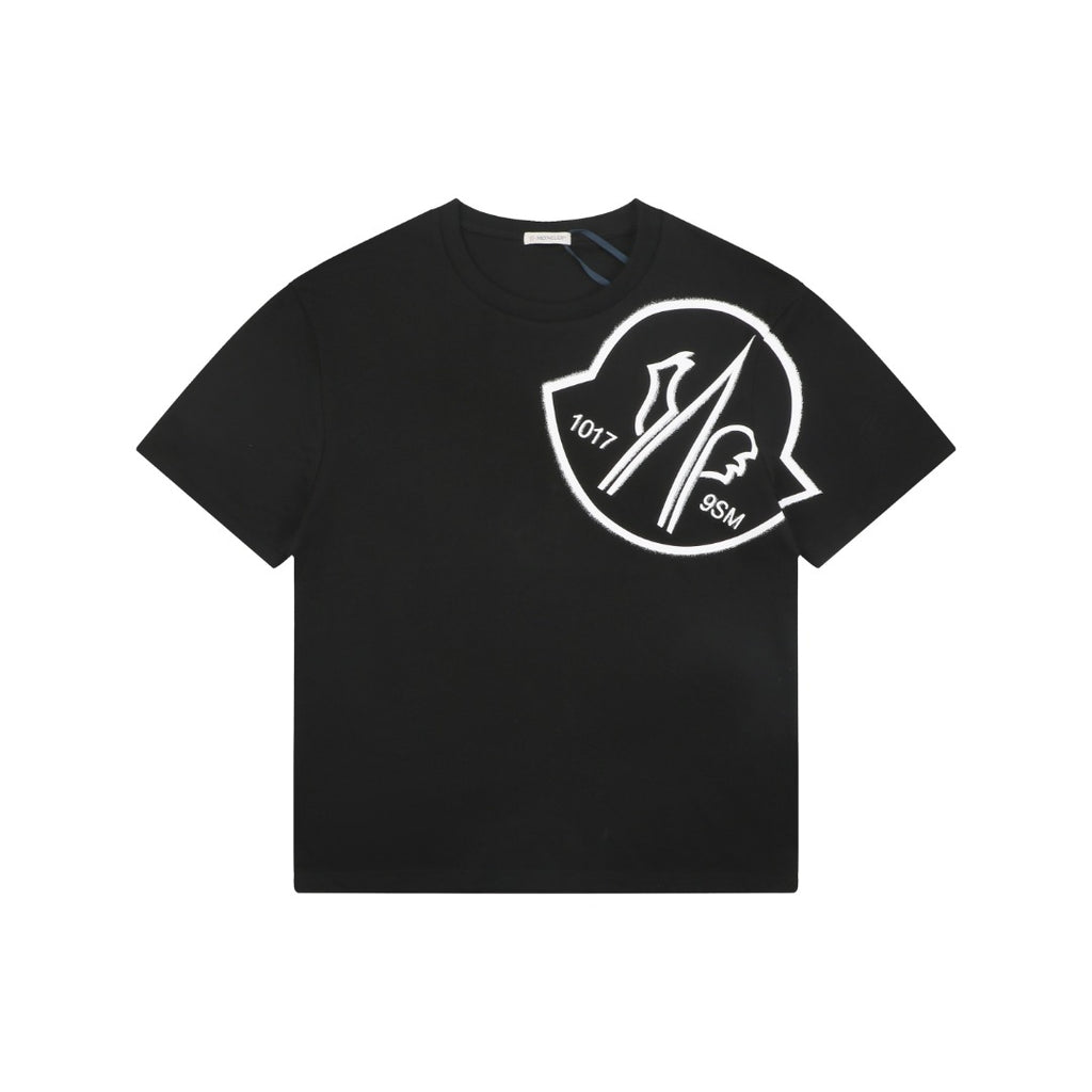 Moncler Slanted M Logo Halo Print Short Sleeve T-shirt