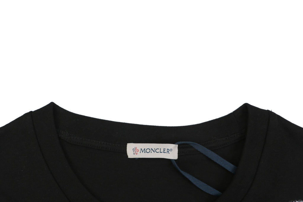Moncler Slanted M Logo Halo Print Short Sleeve T-shirt