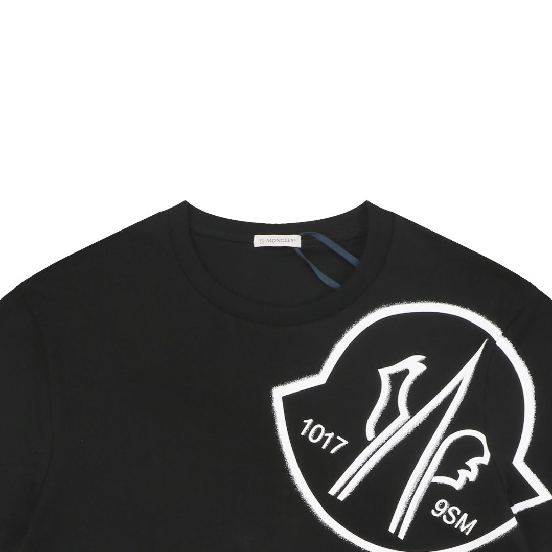 Moncler Slanted M Logo Halo Print Short Sleeve T-shirt