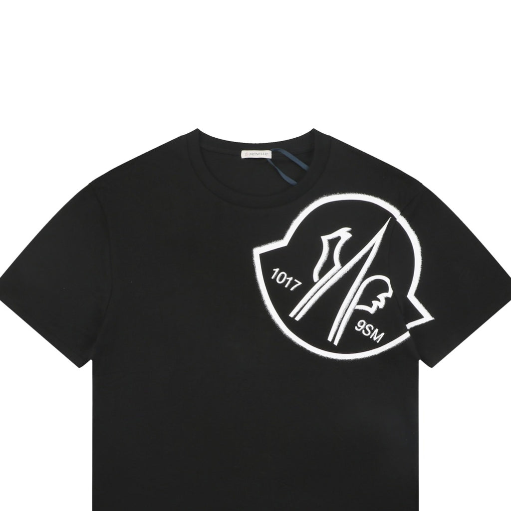 Moncler Slanted M Logo Halo Print Short Sleeve T-shirt