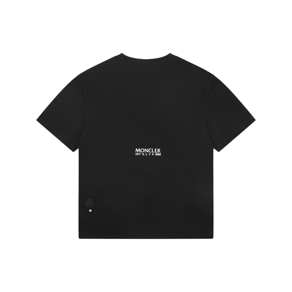 Moncler Slanted M Logo Halo Print Short Sleeve T-shirt
