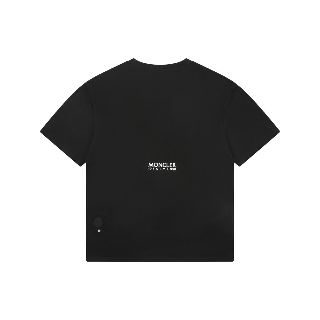 Moncler Slanted M Logo Halo Print Short Sleeve T-shirt