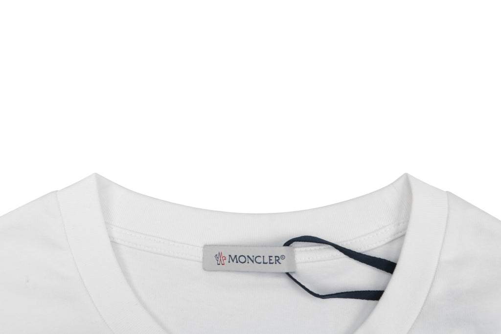 Moncler Slanted M Logo Halo Print Short Sleeve T-shirt