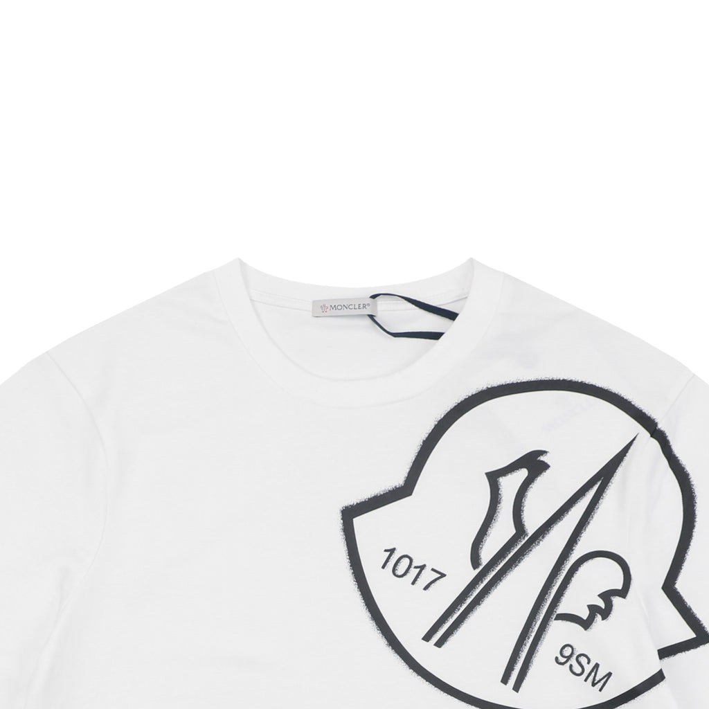 Moncler Slanted M Logo Halo Print Short Sleeve T-shirt