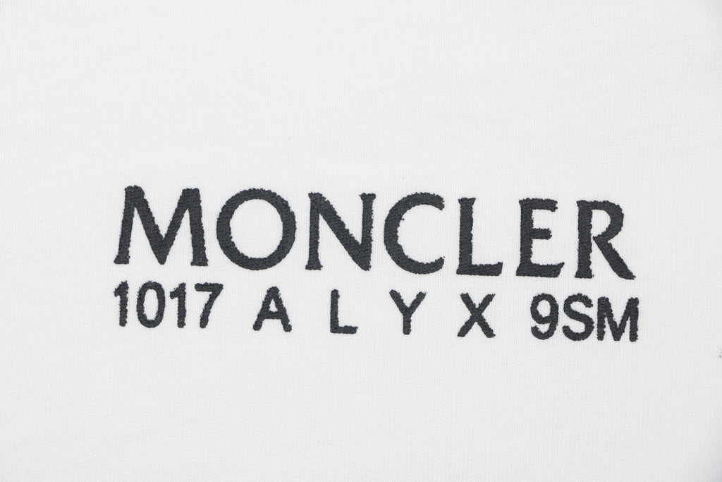 Moncler Slanted M Logo Halo Print Short Sleeve T-shirt