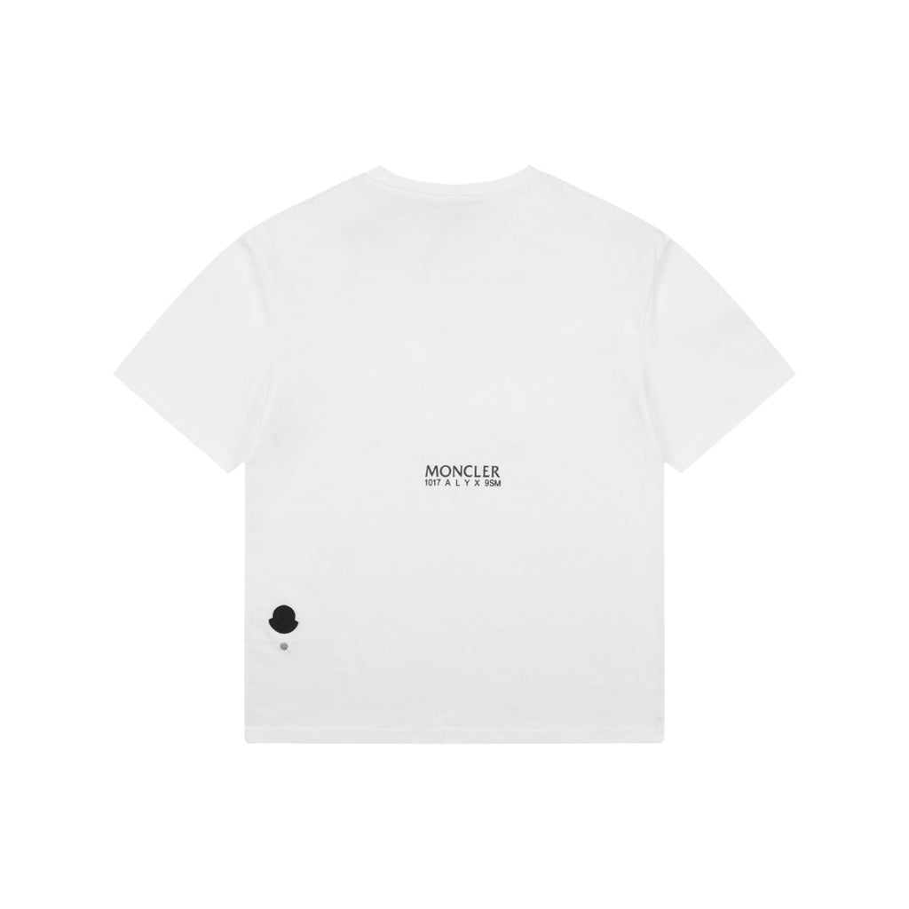 Moncler Slanted M Logo Halo Print Short Sleeve T-shirt
