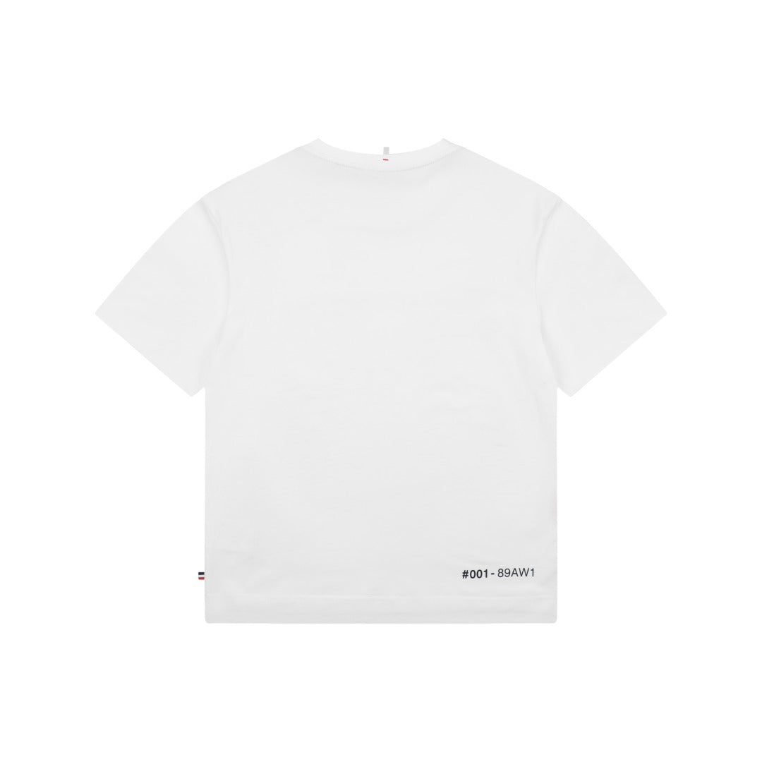Moncler Grenoble Cotton Logo Tee |  White Casual Short Sleeve T-Shirt