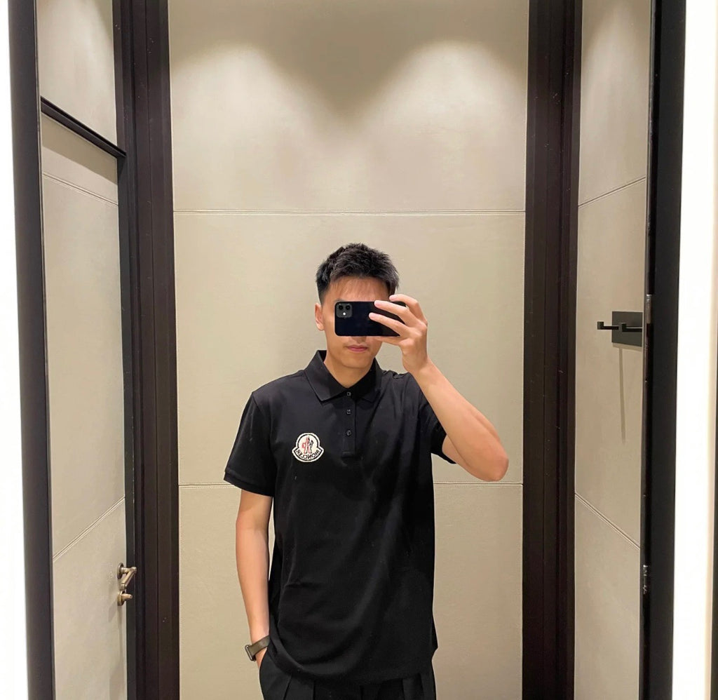 Moncler 25SS Classic Big Logo Short-Sleeve Polo Shirt
