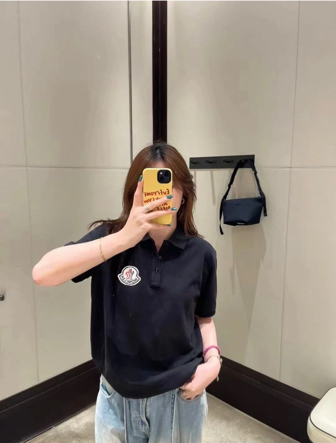 Moncler 25SS Classic Big Logo Short-Sleeve Polo Shirt