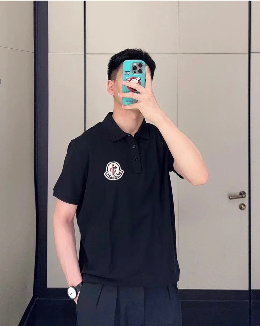 Moncler 25SS Classic Big Logo Short-Sleeve Polo Shirt