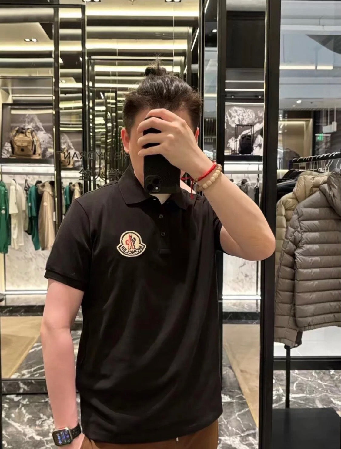 Moncler 25SS Classic Big Logo Short-Sleeve Polo Shirt
