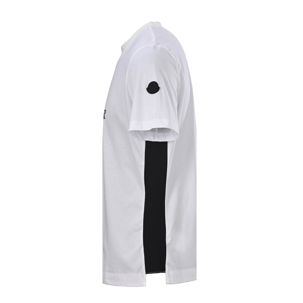 MONCLER MC Two-Tone Chest Print Short Sleeve T-Shirt