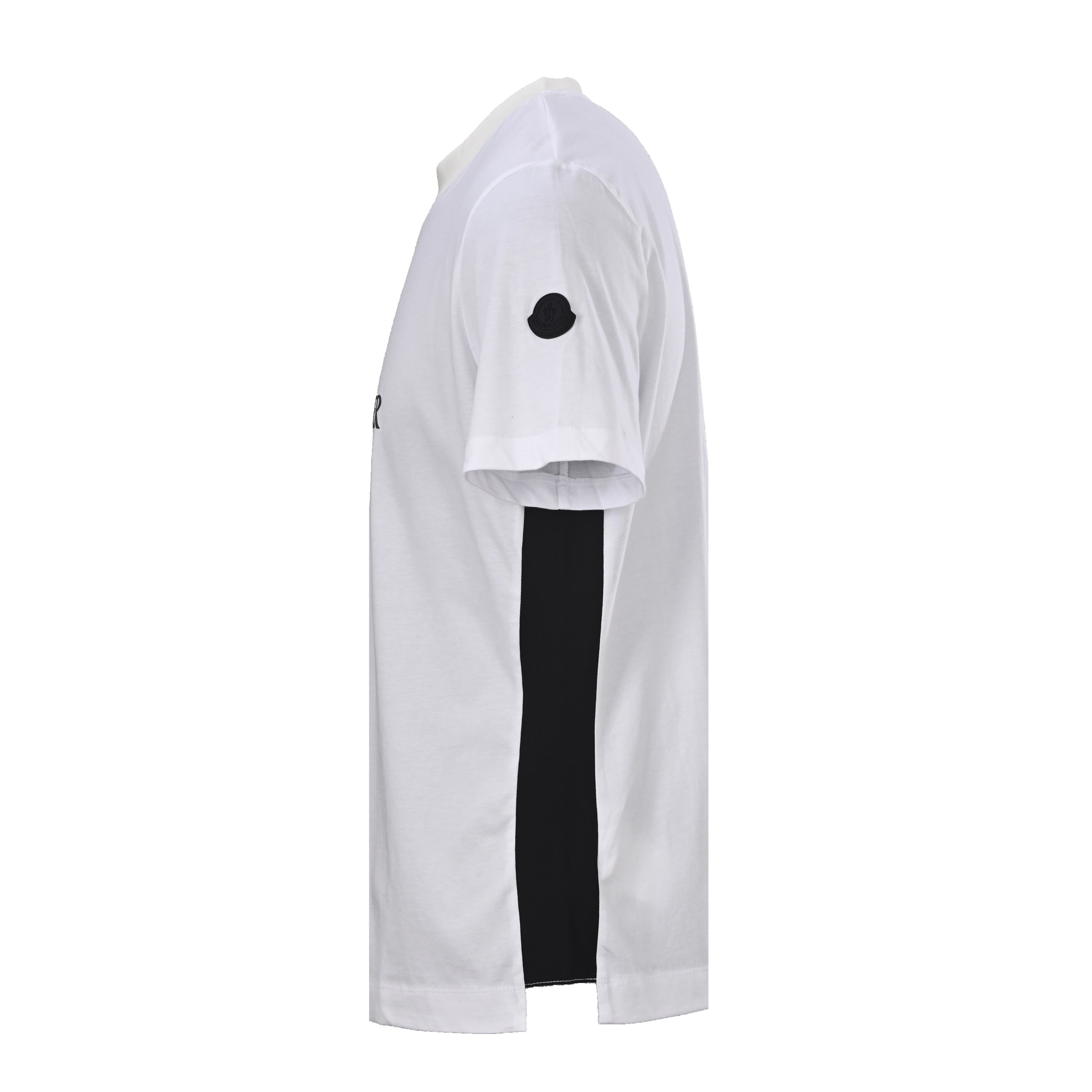 MONCLER MC Two-Tone Chest Print Short Sleeve T-Shirt