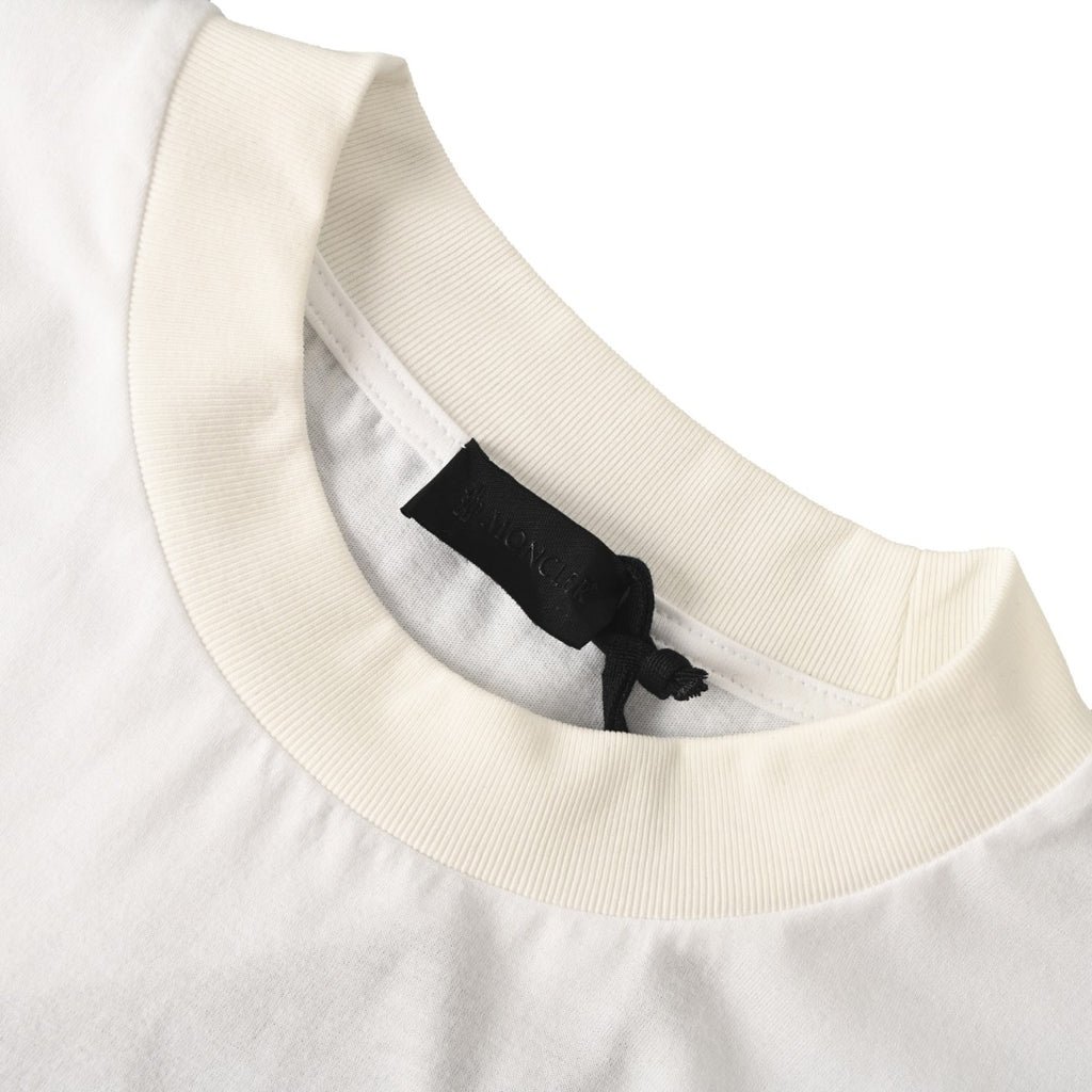 MONCLER MC Two-Tone Chest Print Short Sleeve T-Shirt