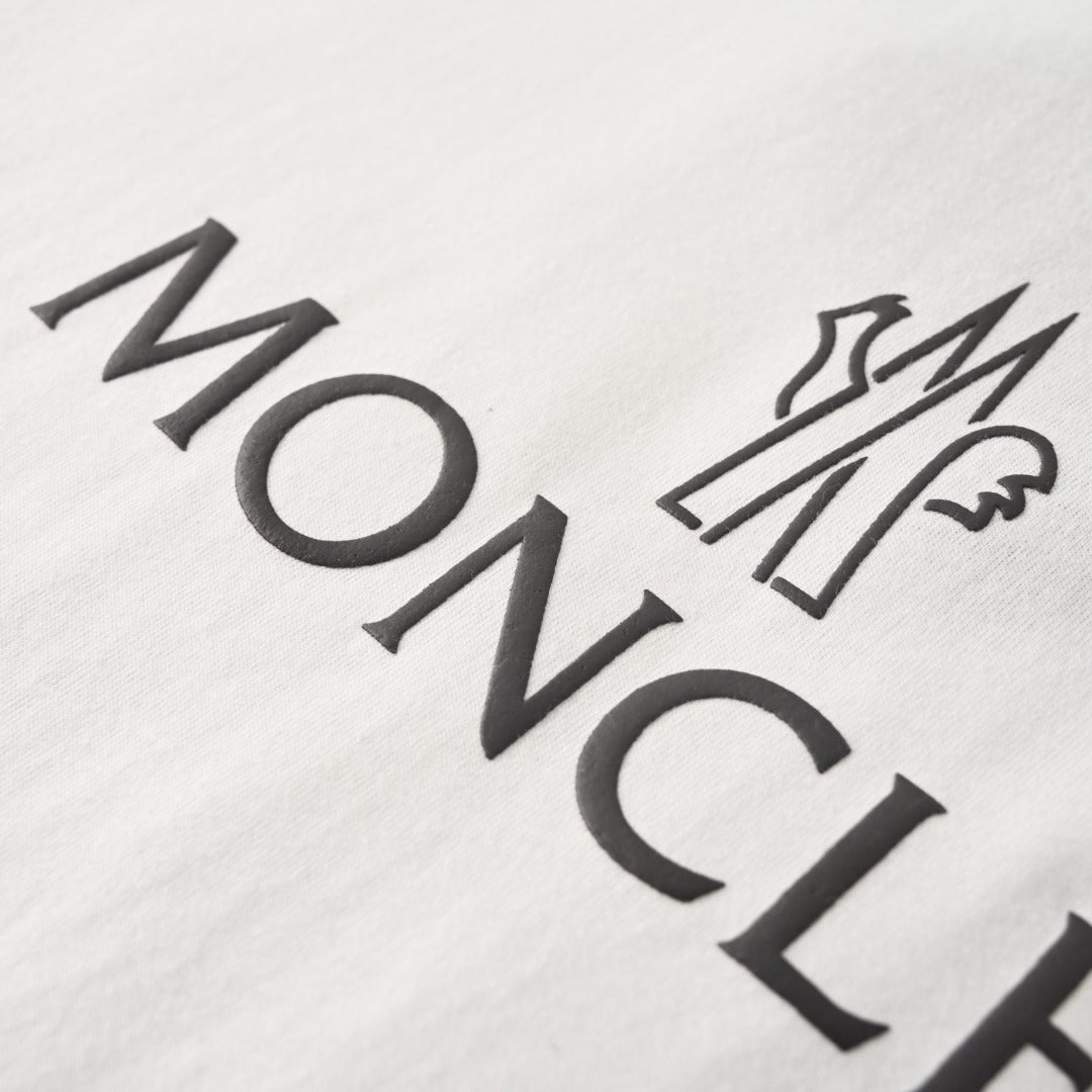 MONCLER MC Two-Tone Chest Print Short Sleeve T-Shirt