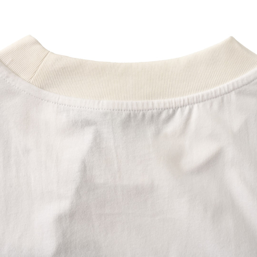 MONCLER MC Two-Tone Chest Print Short Sleeve T-Shirt