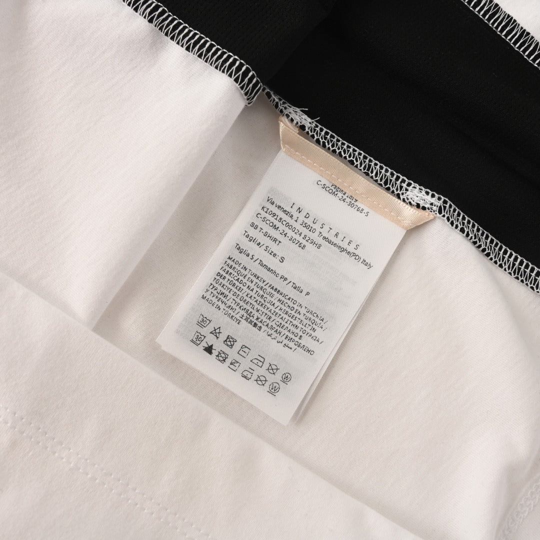 MONCLER MC Two-Tone Chest Print Short Sleeve T-Shirt