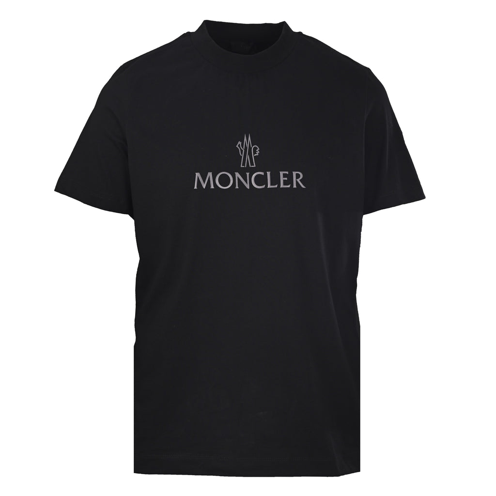 MONCLER MC Two-Tone Chest Print Short Sleeve T-Shirt