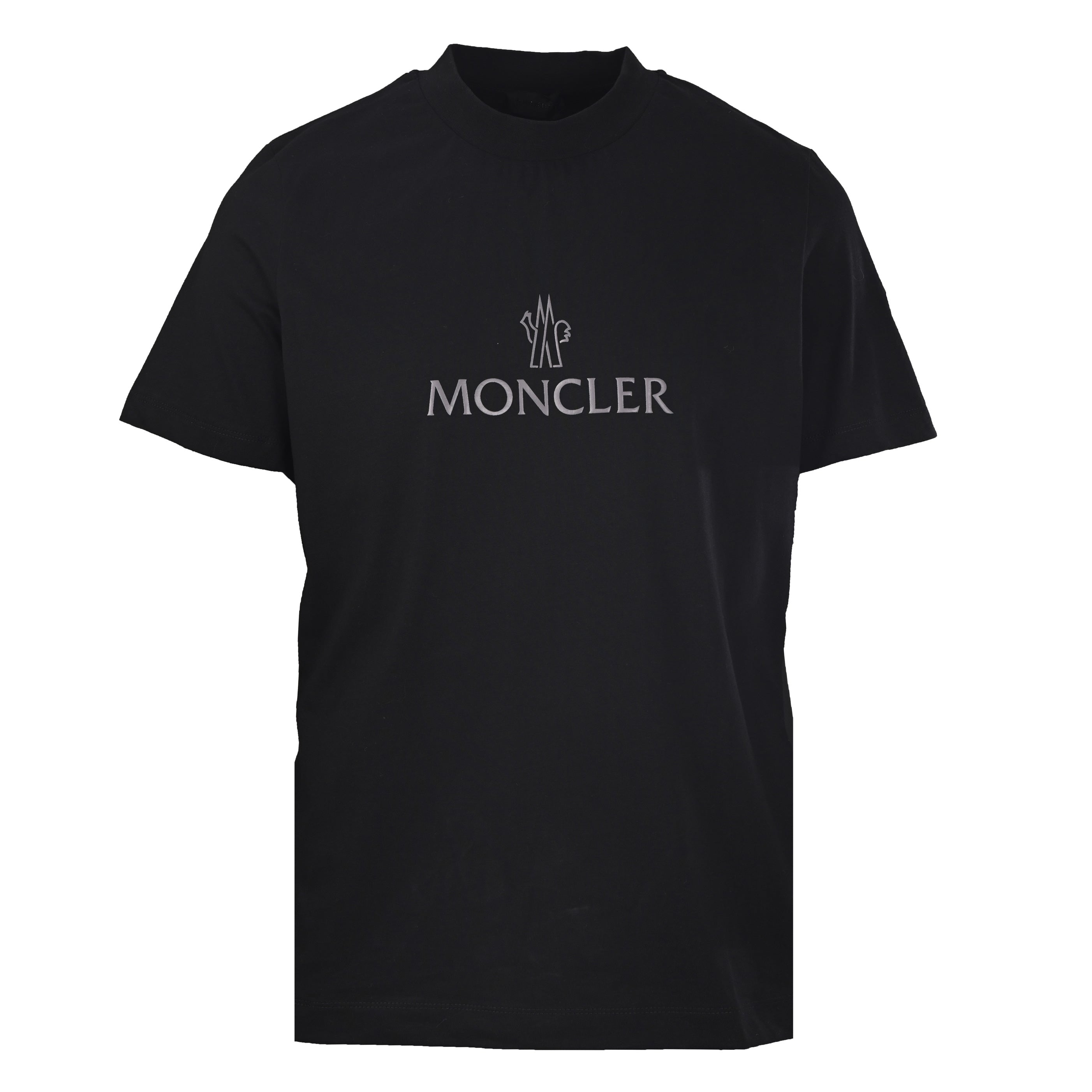 MONCLER MC Two-Tone Chest Print Short Sleeve T-Shirt