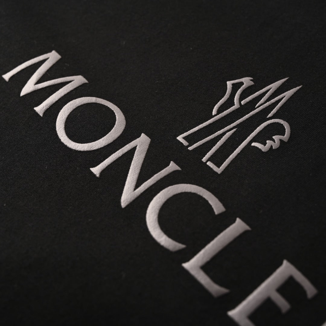 MONCLER MC Two-Tone Chest Print Short Sleeve T-Shirt