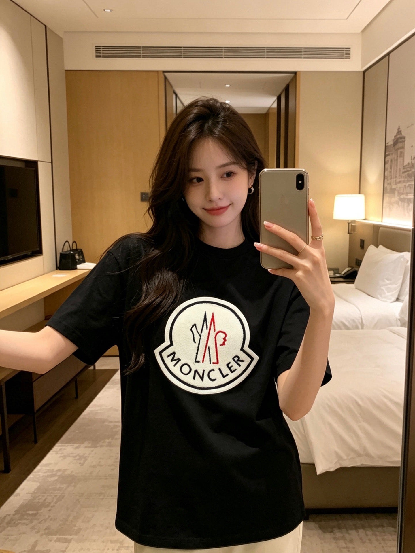 Moncler Towel Embroidery Logo Short Sleeve T-shirt