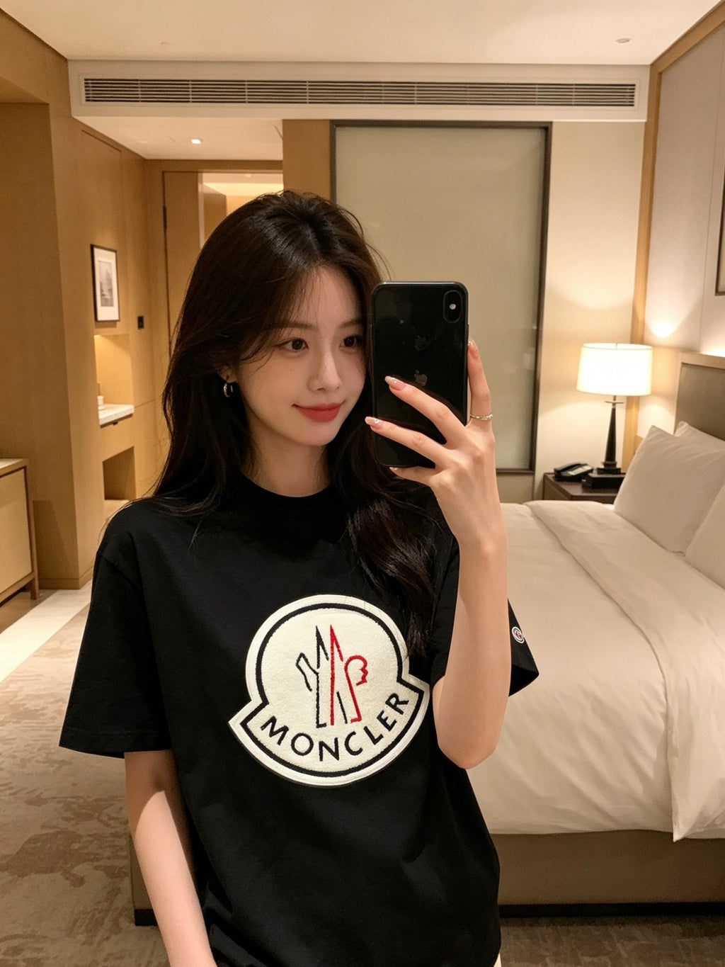 Moncler Towel Embroidery Logo Short Sleeve T-shirt
