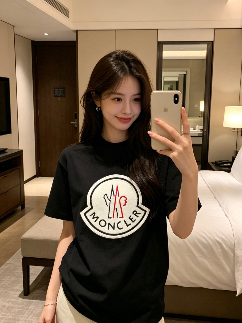 Moncler Towel Embroidery Logo Short Sleeve T-shirt