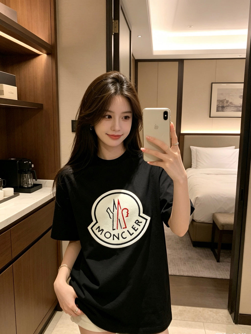 Moncler Towel Embroidery Logo Short Sleeve T-shirt