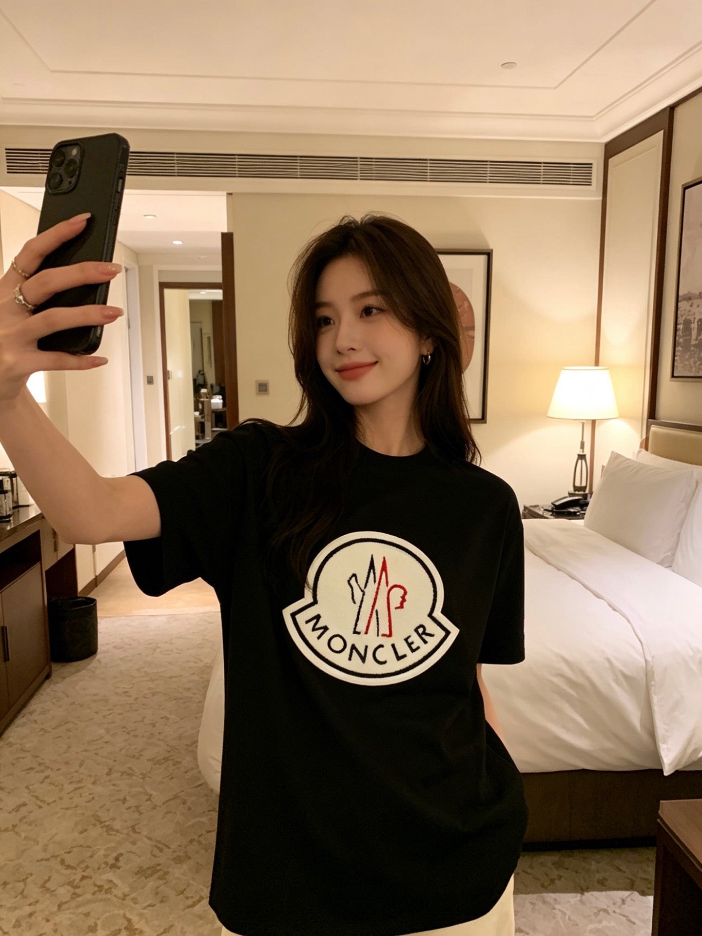 Moncler Towel Embroidery Logo Short Sleeve T-shirt