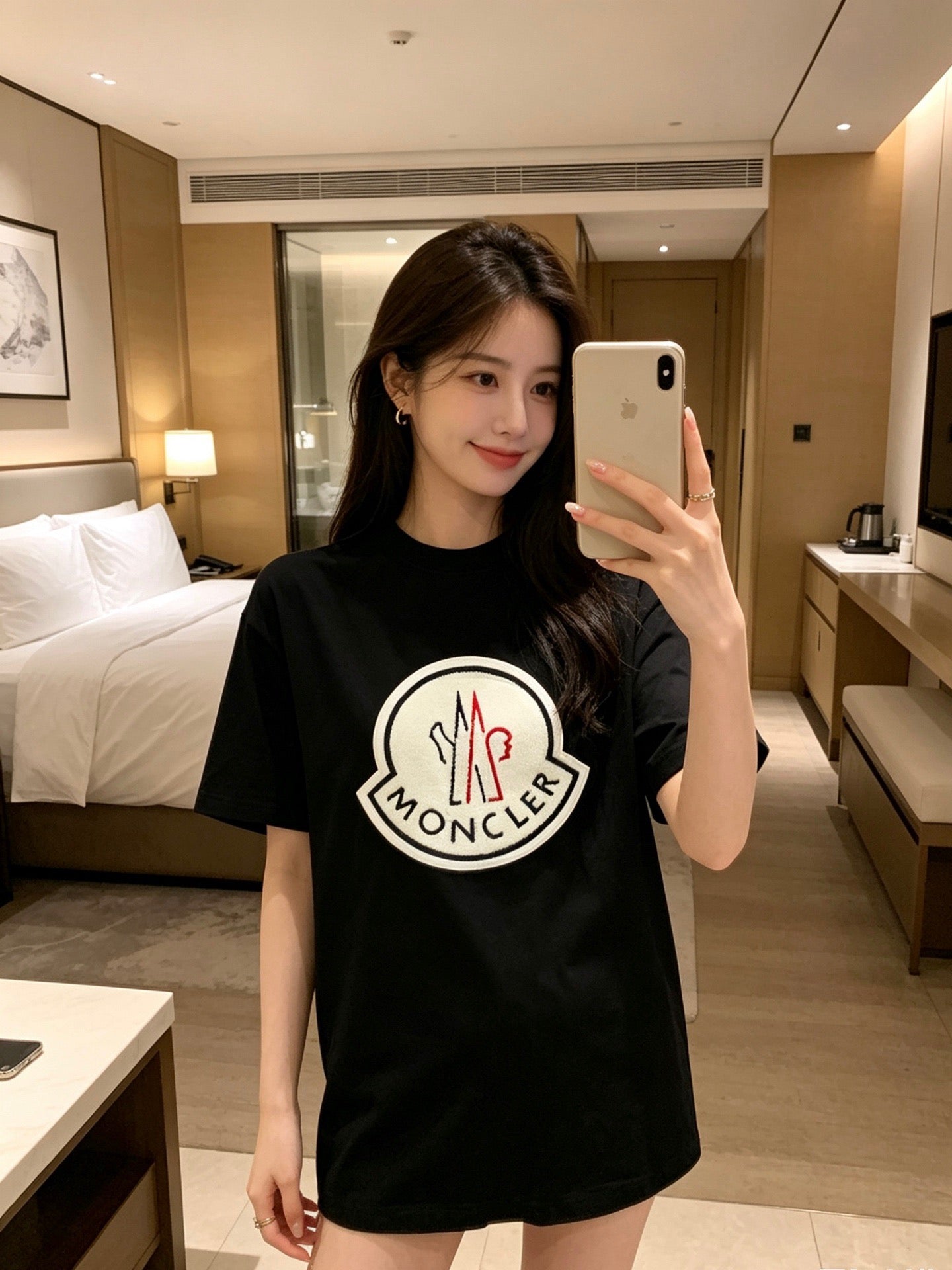 Moncler Towel Embroidery Logo Short Sleeve T-shirt