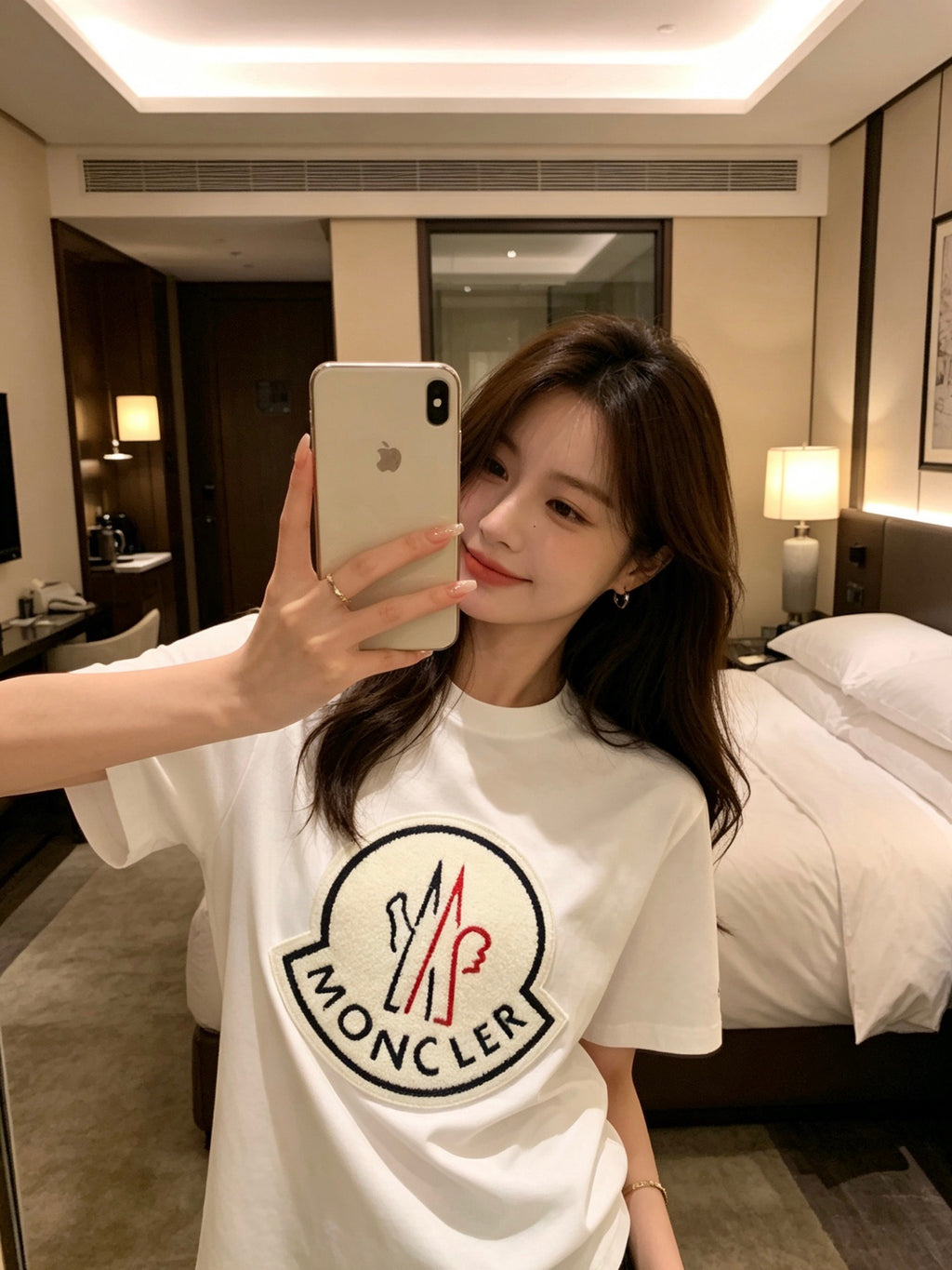 Moncler Towel Embroidery Logo Short Sleeve T-shirt