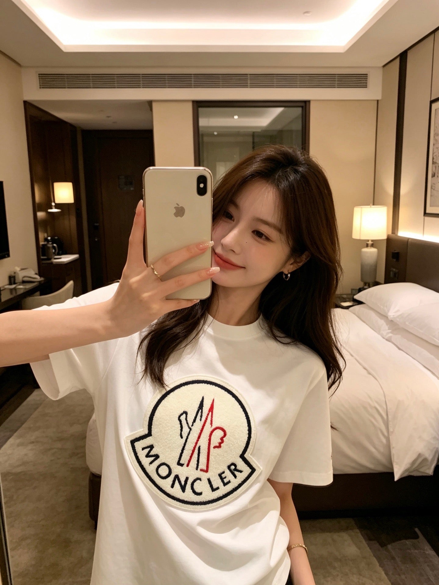 Moncler Towel Embroidery Logo Short Sleeve T-shirt
