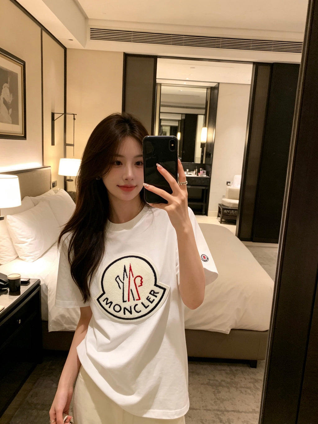 Moncler Towel Embroidery Logo Short Sleeve T-shirt