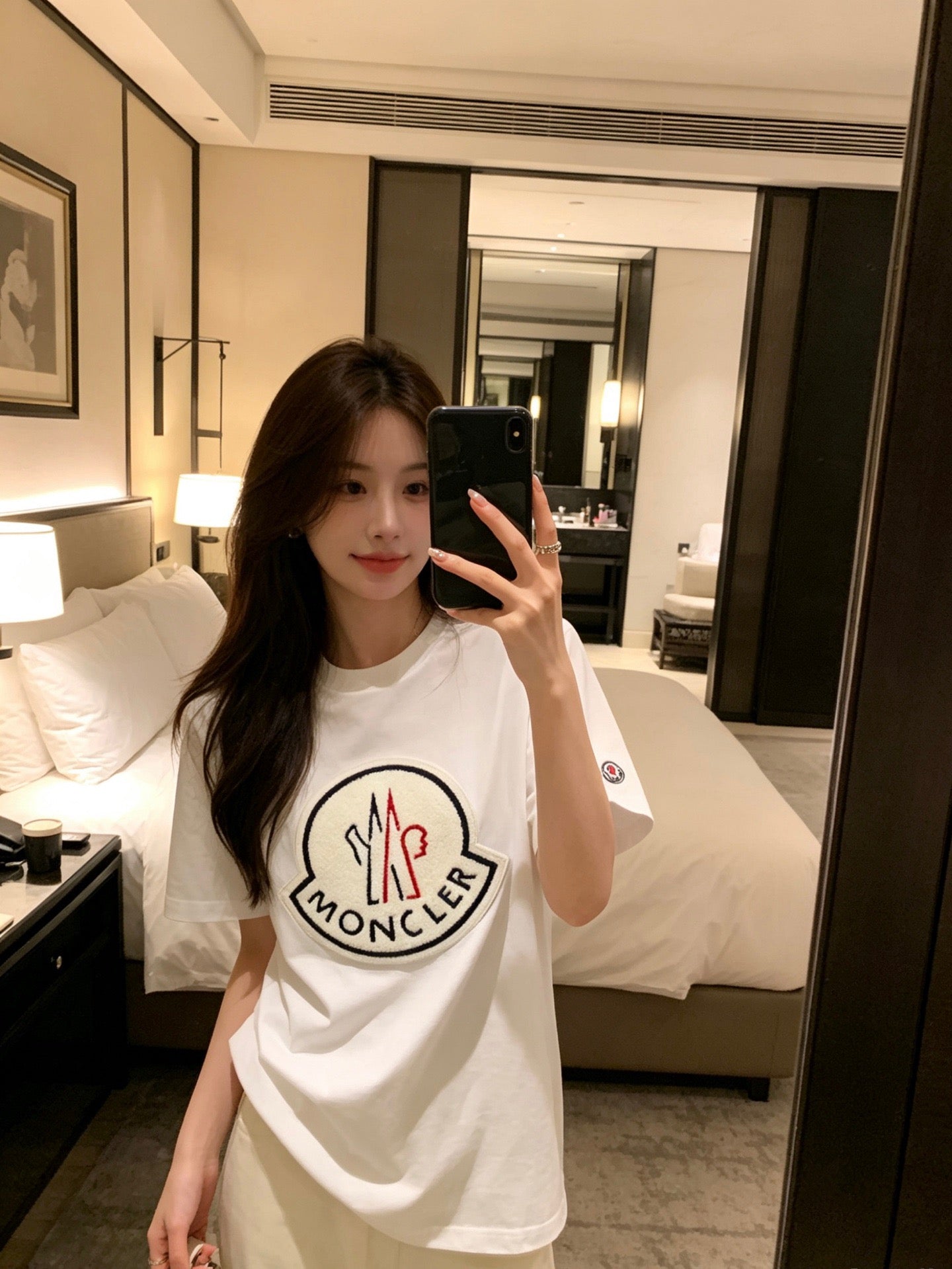 Moncler Towel Embroidery Logo Short Sleeve T-shirt