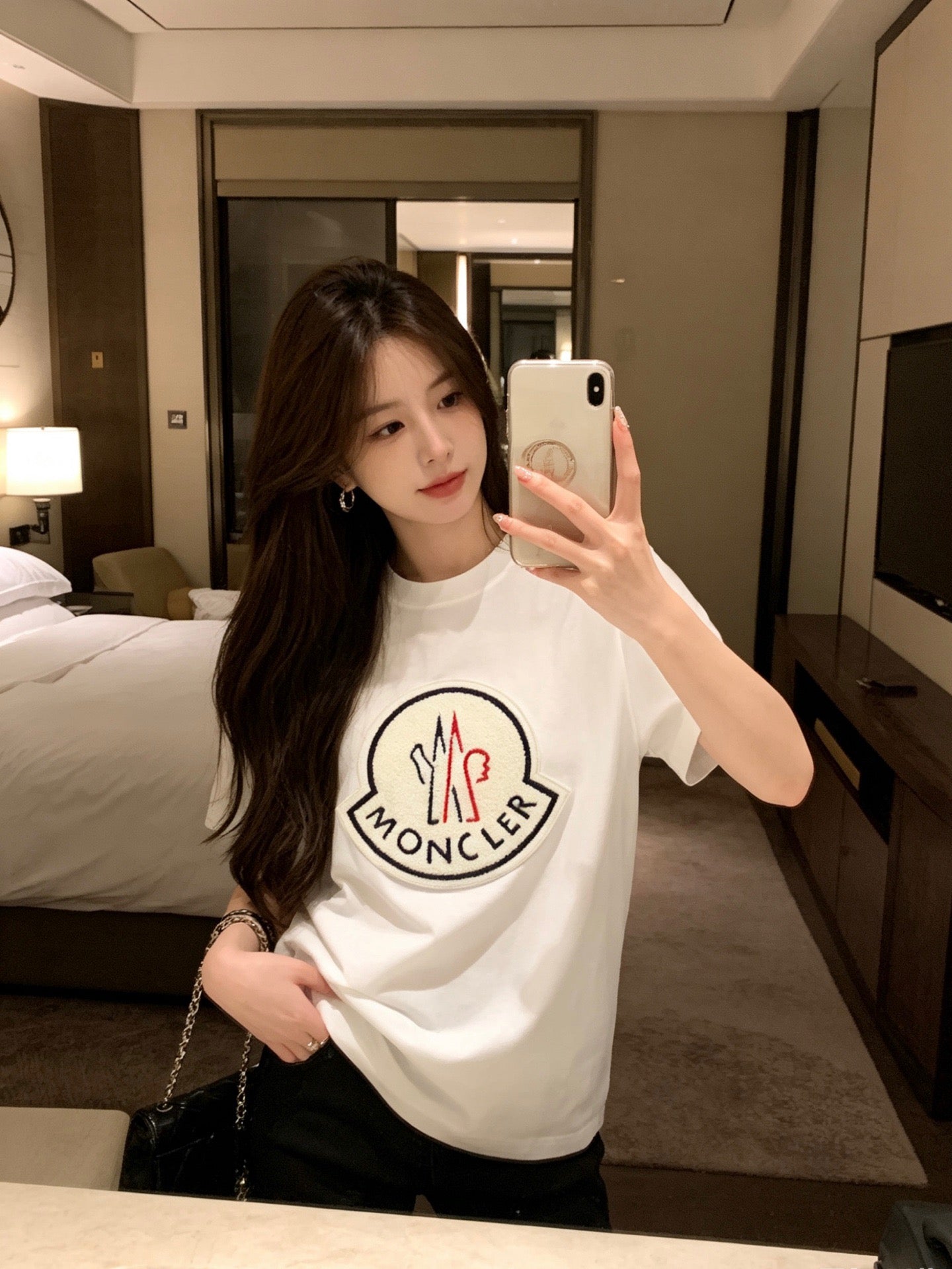 Moncler Towel Embroidery Logo Short Sleeve T-shirt