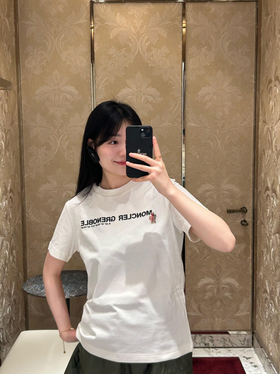 Moncler Grenoble Cotton Logo Tee |  White Casual Short Sleeve T-Shirt