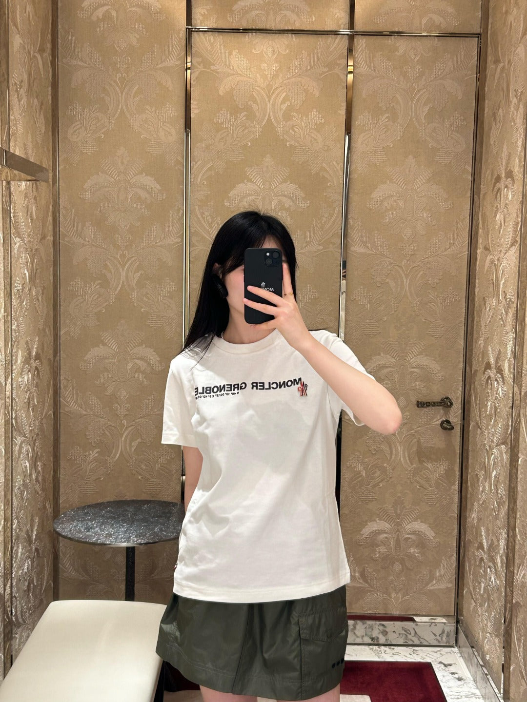 Moncler Grenoble Cotton Logo Tee |  White Casual Short Sleeve T-Shirt