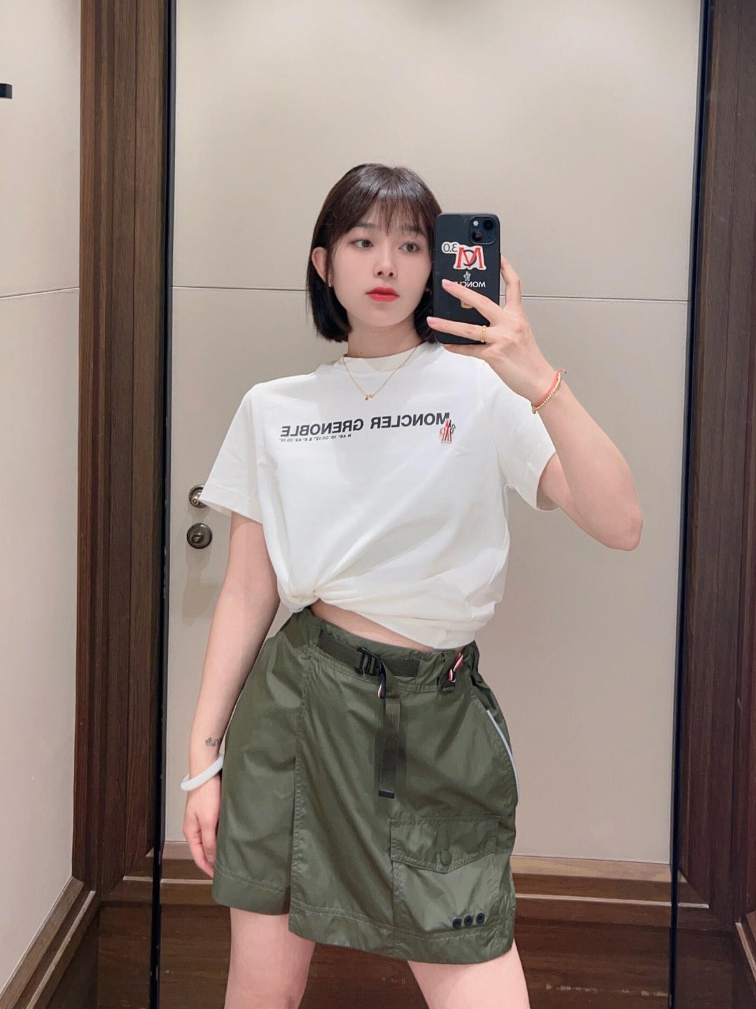Moncler Grenoble Cotton Logo Tee |  White Casual Short Sleeve T-Shirt