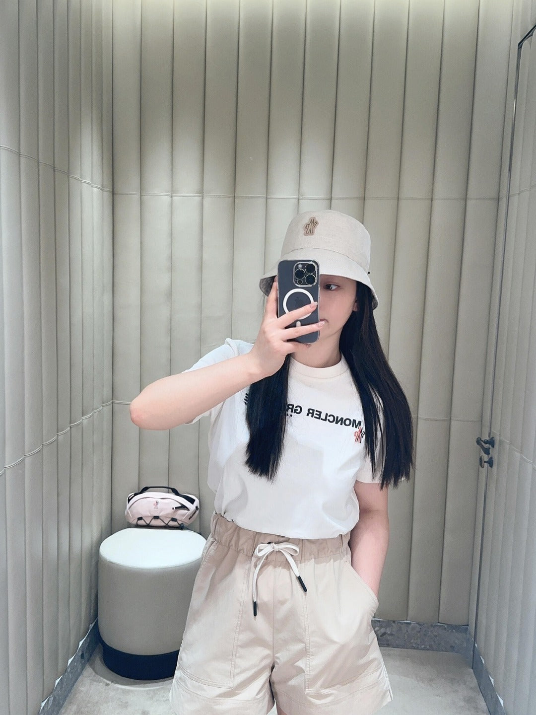 Moncler Grenoble Cotton Logo Tee |  White Casual Short Sleeve T-Shirt