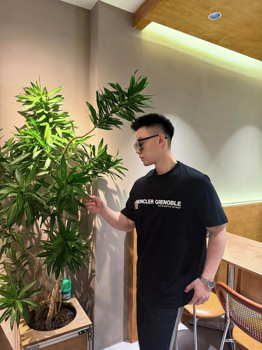 Moncler Grenoble Cotton Logo Tee |  White Casual Short Sleeve T-Shirt