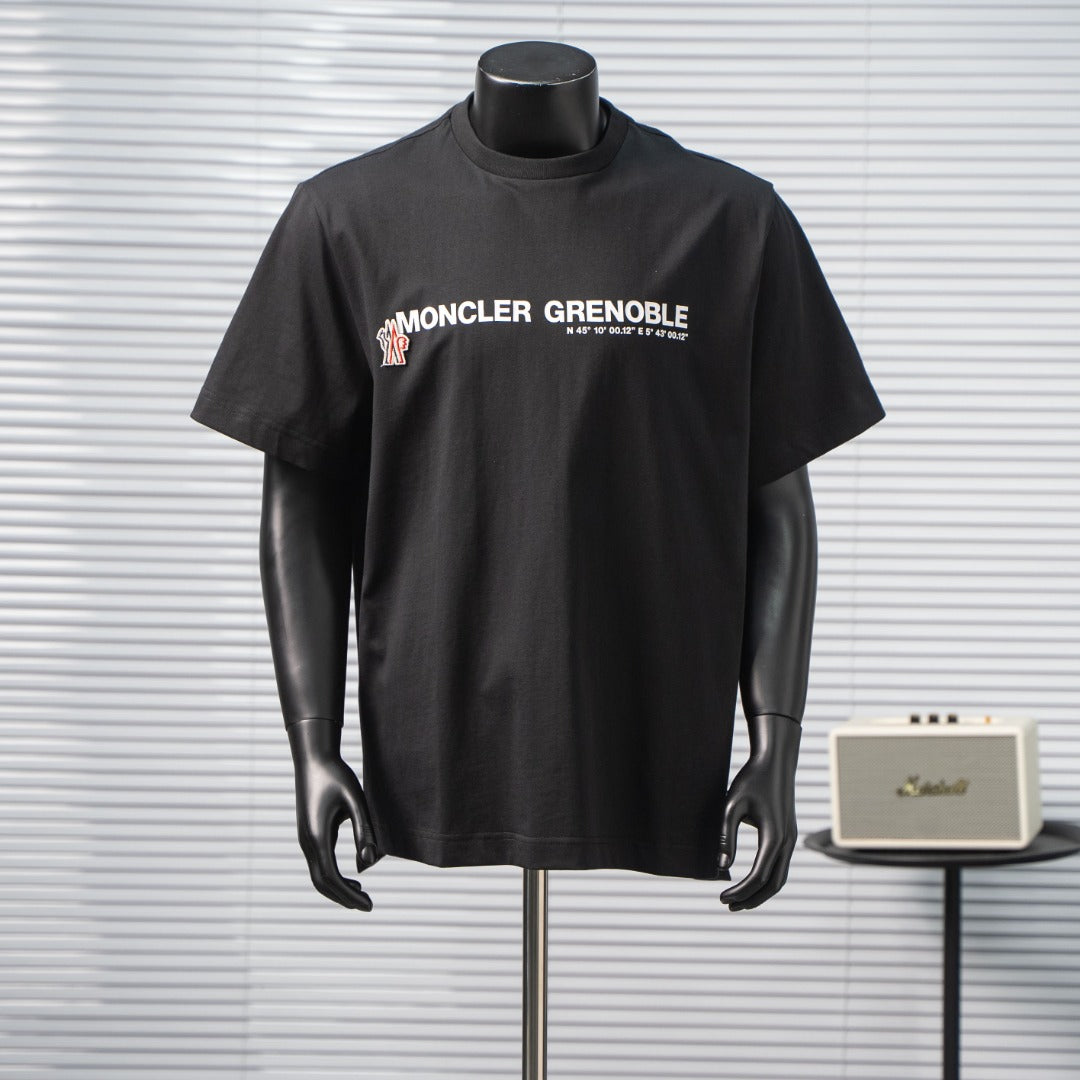 Moncler Grenoble Cotton Logo Tee |  White Casual Short Sleeve T-Shirt